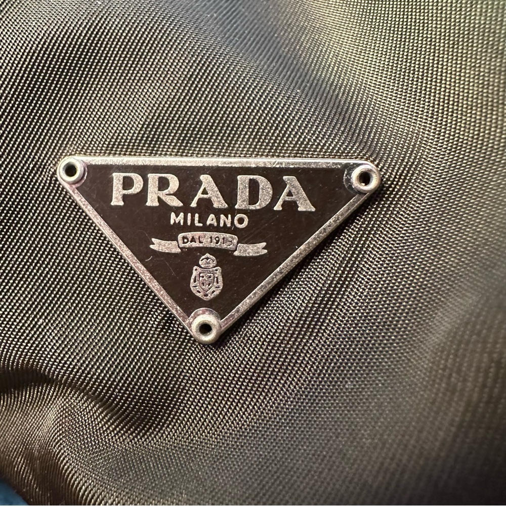 Prada Tessuto Fiori Flower Vintage Khaki Green Nylon/Leather Shoulder Bag - Picture 14 of 16